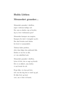 Hulda Lütken - Mennesket gransker...
